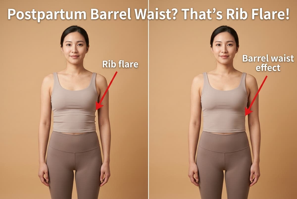 Postpartum rib and back bodywork alignment